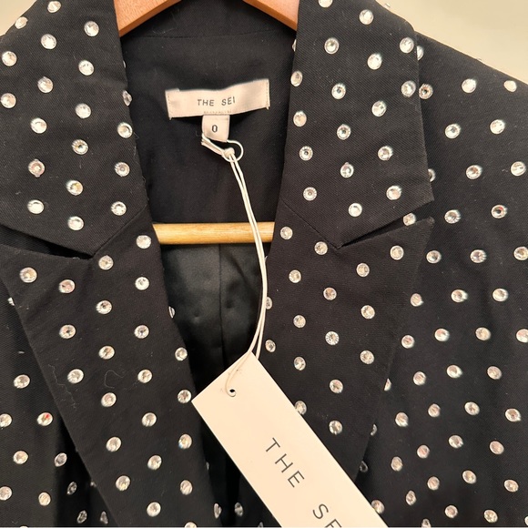 SEI Tailored blazer embellished w/ crystals size 0 NWT - Picture 2 of 6